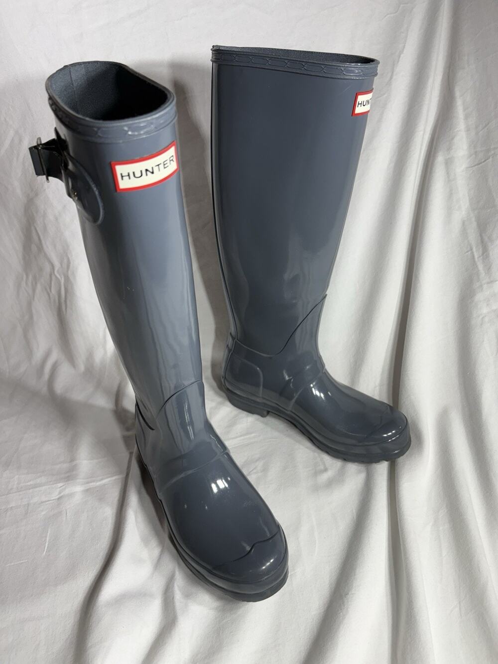 HUNTER Womens Original Tall Gloss Rain Boots Size 4 M, 5 F
